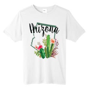 Cute Love State Of Arizona Blooming Cactus Flowers Gift Tall Fusion ChromaSoft Performance T-Shirt