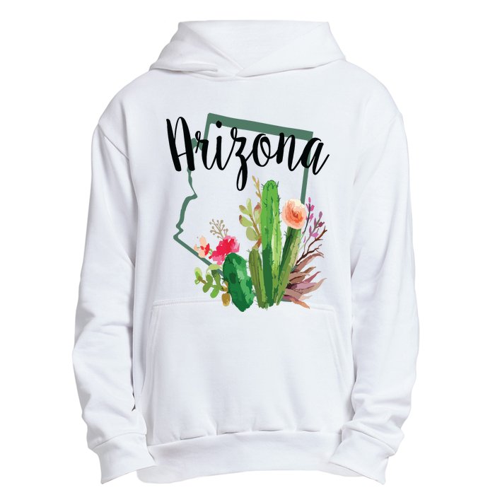 Cute Love State Of Arizona Blooming Cactus Flowers Gift Urban Pullover Hoodie