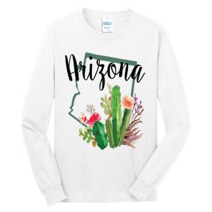 Cute Love State Of Arizona Blooming Cactus Flowers Gift Tall Long Sleeve T-Shirt