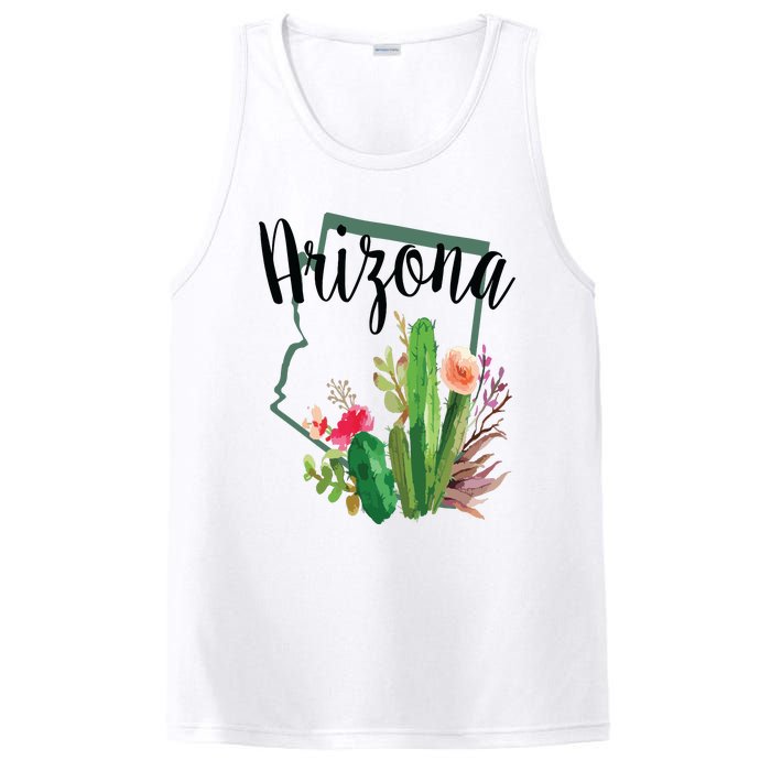 Cute Love State Of Arizona Blooming Cactus Flowers Gift PosiCharge Competitor Tank