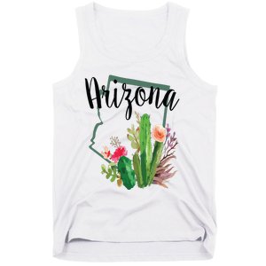 Cute Love State Of Arizona Blooming Cactus Flowers Gift Tank Top