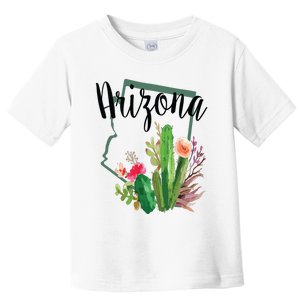 Cute Love State Of Arizona Blooming Cactus Flowers Gift Toddler T-Shirt