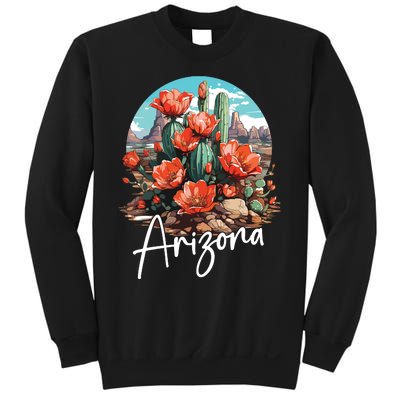 Cute Love State Of Arizona Blooming Cactus Flowers Sweatshirt