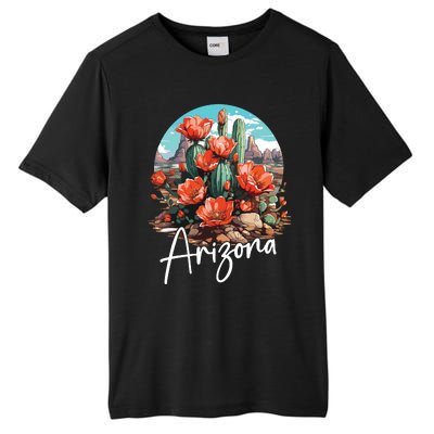 Cute Love State Of Arizona Blooming Cactus Flowers Tall Fusion ChromaSoft Performance T-Shirt