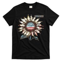 Choose Liberty Sunflower Patriotic Americana Freedom For All T-Shirt