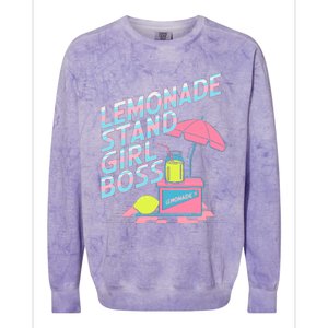 Cute Lemonade Stand Girl Boss Lemonade Stand Girl Colorblast Crewneck Sweatshirt