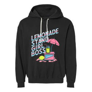 Cute Lemonade Stand Girl Boss Lemonade Stand Girl Garment-Dyed Fleece Hoodie