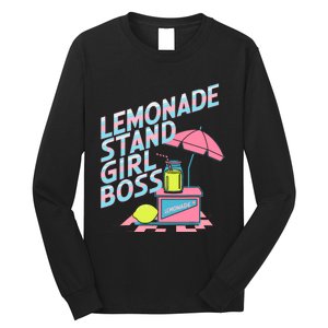 Cute Lemonade Stand Girl Boss Lemonade Stand Girl Long Sleeve Shirt