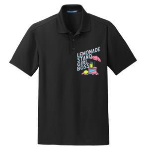 Cute Lemonade Stand Girl Boss Lemonade Stand Girl Dry Zone Grid Polo