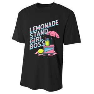 Cute Lemonade Stand Girl Boss Lemonade Stand Girl Performance Sprint T-Shirt