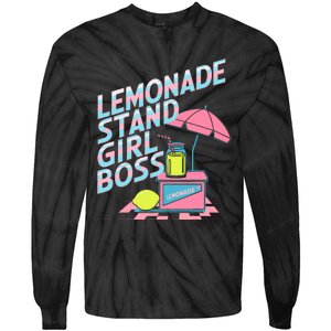 Cute Lemonade Stand Girl Boss Lemonade Stand Girl Tie-Dye Long Sleeve Shirt