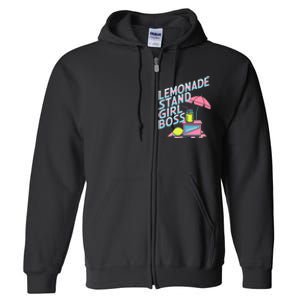 Cute Lemonade Stand Girl Boss Lemonade Stand Girl Full Zip Hoodie