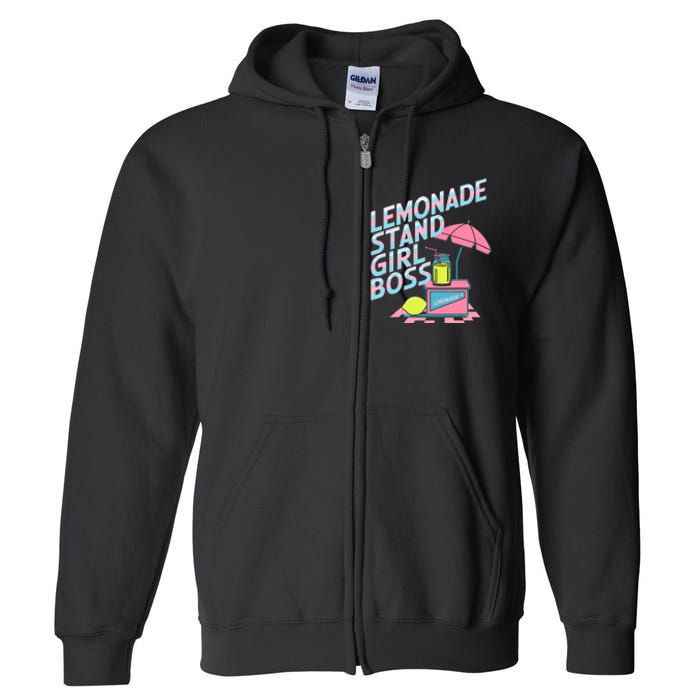 Cute Lemonade Stand Girl Boss Lemonade Stand Girl Full Zip Hoodie