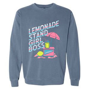 Cute Lemonade Stand Girl Boss Lemonade Stand Girl Garment-Dyed Sweatshirt