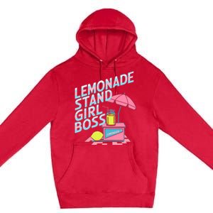 Cute Lemonade Stand Girl Boss Lemonade Stand Girl Premium Pullover Hoodie