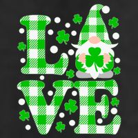 Cute Love St Patrick's Day Lucky Shamrock Gnome 7 Panel Mesh Trucker Snapback Hat