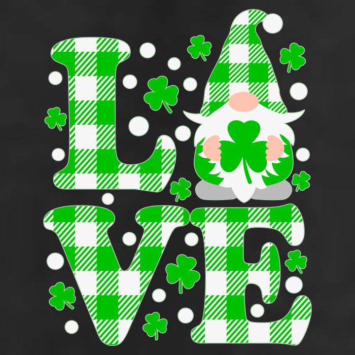 Cute Love St Patrick's Day Lucky Shamrock Gnome Adult Drive Performance Visor