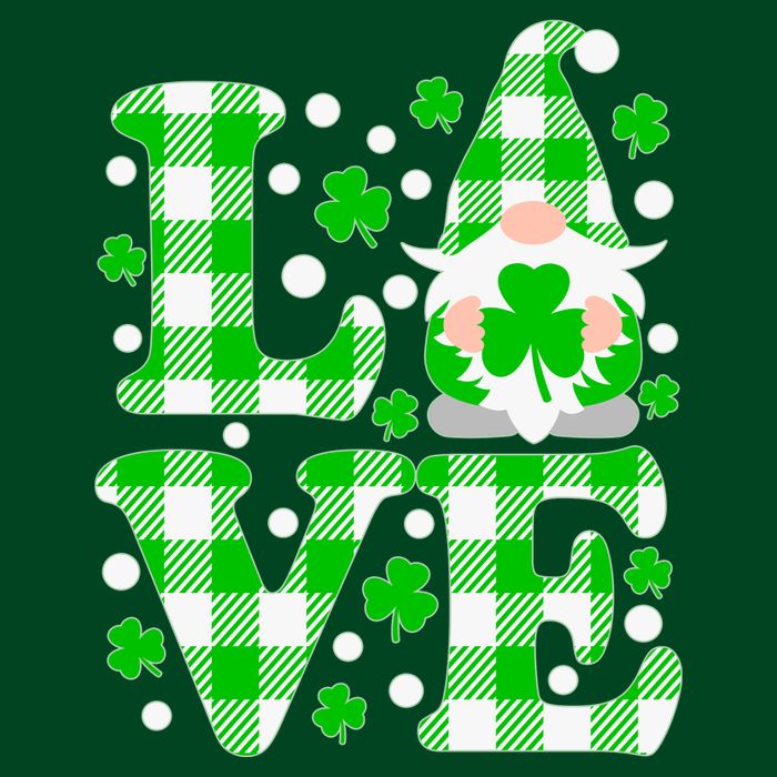 Cute Love St Patrick's Day Lucky Shamrock Gnome Cooling Performance Crew T-Shirt