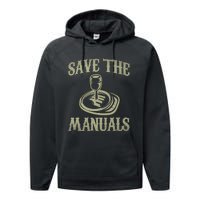 Car Lover Save The Manuals Stick Shift Performance Fleece Hoodie