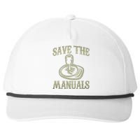 Car Lover Save The Manuals Stick Shift Snapback Five-Panel Rope Hat