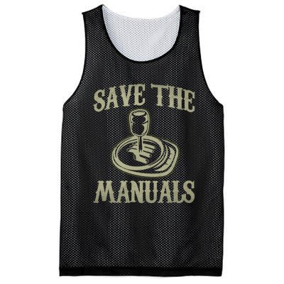 Car Lover Save The Manuals Stick Shift Mesh Reversible Basketball Jersey Tank