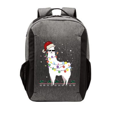 Christmas Llama Santa Hat Ugly Xmas Tree Alpaca Gift T Vector Backpack