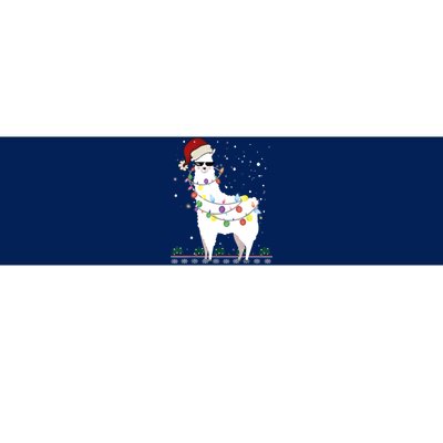 Christmas Llama Santa Hat Ugly Xmas Tree Alpaca Gift T Bumper Sticker