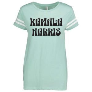 Cat Lettering Spelling Kamala Harris President Enza Ladies Jersey Football T-Shirt