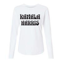 Cat Lettering Spelling Kamala Harris President Womens Cotton Relaxed Long Sleeve T-Shirt