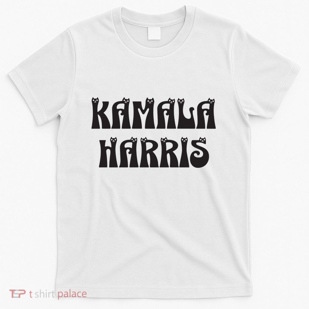 Cat Lettering Spelling Kamala Harris President T-Shirt