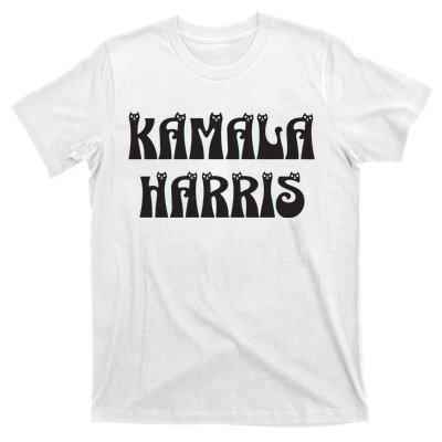 Cat Lettering Spelling Kamala Harris President T-Shirt