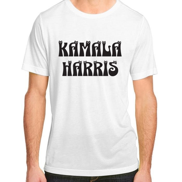 Cat Lettering Spelling Kamala Harris President Adult ChromaSoft Performance T-Shirt