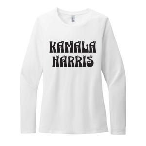 Cat Lettering Spelling Kamala Harris President Womens CVC Long Sleeve Shirt