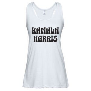 Cat Lettering Spelling Kamala Harris President Ladies Essential Flowy Tank