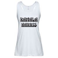 Cat Lettering Spelling Kamala Harris President Ladies Essential Flowy Tank