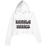 Cat Lettering Spelling Kamala Harris President Crop Fleece Hoodie