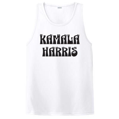 Cat Lettering Spelling Kamala Harris President PosiCharge Competitor Tank