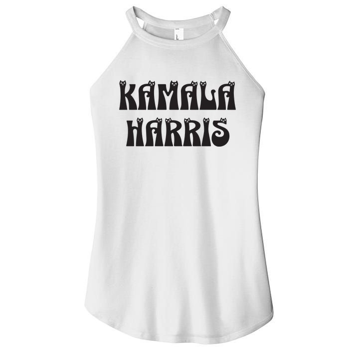 Cat Lettering Spelling Kamala Harris President Women's Perfect Tri Rocker Tank