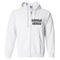 Cat Lettering Spelling Kamala Harris President Full Zip Hoodie