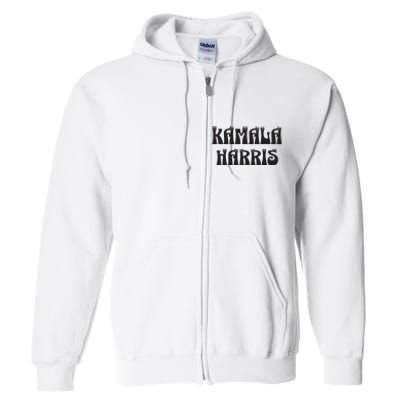 Cat Lettering Spelling Kamala Harris President Full Zip Hoodie