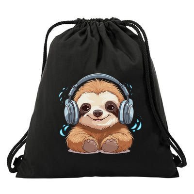 Cute Little Sloth Lover Lazy Sloth Lovers For Women Drawstring Bag