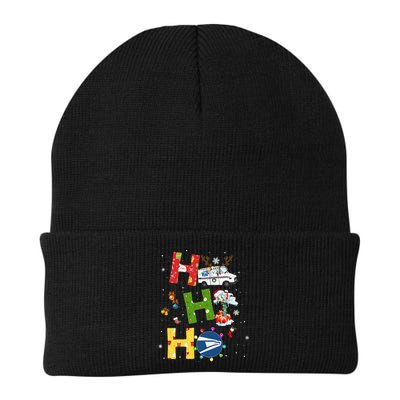 Christmas Lighting Santa Claus Ho Ho Ho Postal Worker Knit Cap Winter Beanie