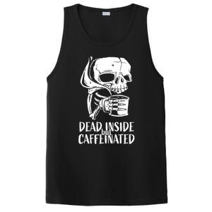 Coffee Lover Skull Dead Inside But Caffeinated Coffee Cup PosiCharge Competitor Tank