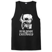 Coffee Lover Skull Dead Inside But Caffeinated Coffee Cup PosiCharge Competitor Tank