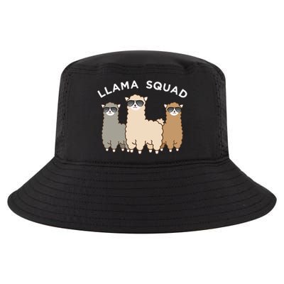 Cool Llama Squad Funny Gift Cria Herd Of Llamas Apparel Cool Comfort Performance Bucket Hat