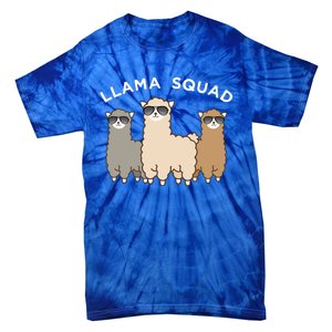 Cool Llama Squad Funny Gift Cria Herd Of Llamas Apparel Tie-Dye T-Shirt