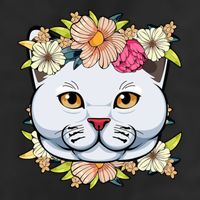 Cat Lover Spring Floral Gift Cool Comfort Performance Bucket Hat