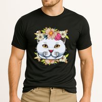 Cat Lover Spring Floral Gift Cooling Performance Crew T-Shirt