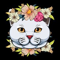 Cat Lover Spring Floral Gift Cooling Performance Crew T-Shirt