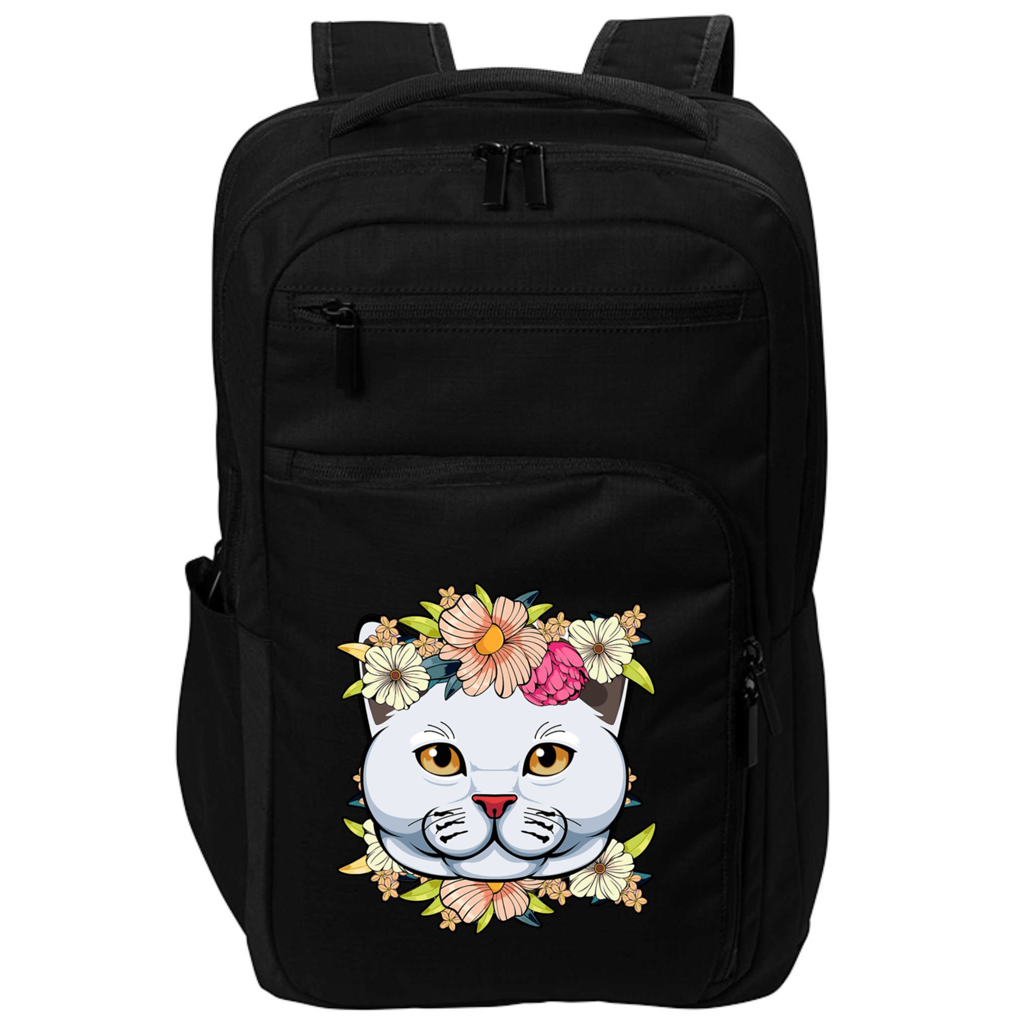 Cat Lover Spring Floral Gift Impact Tech Backpack